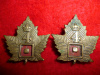 21-4, 4th Canadian Railway Troops Collar Badge Pair, Gaunt Maker's Tablet